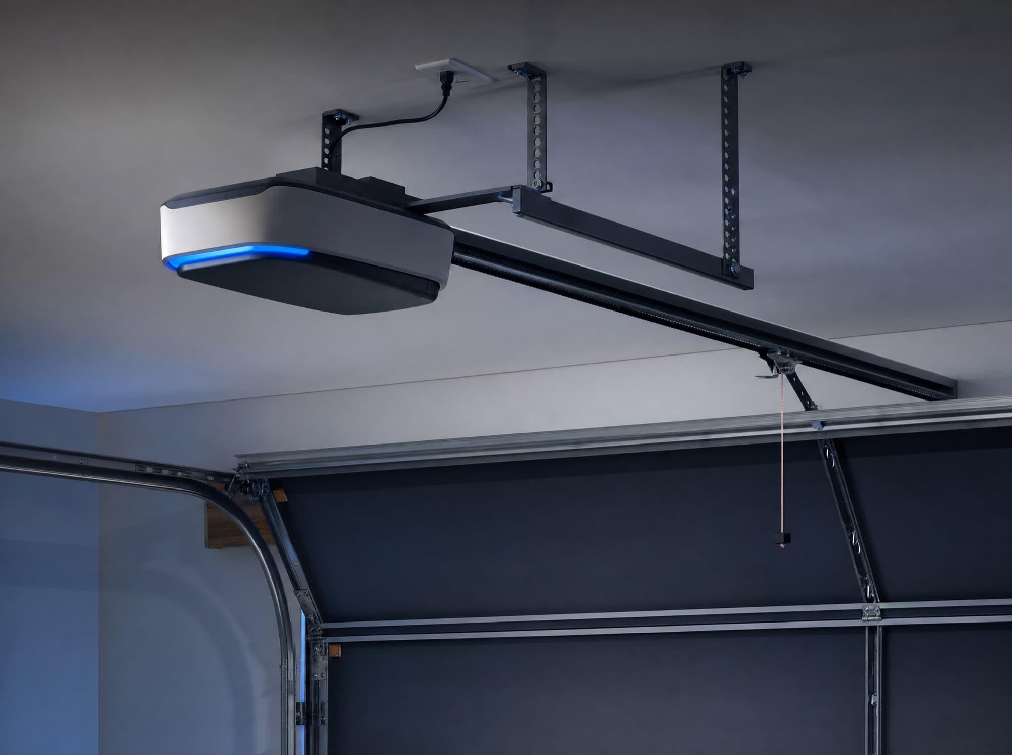 Professionally installed ceiling-mounted garage door opener